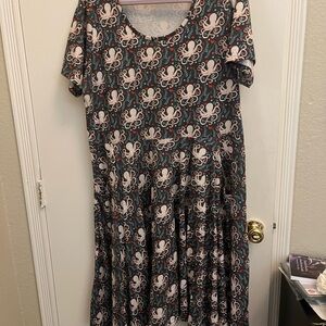 Gray Casual Scoop Neck Sundress